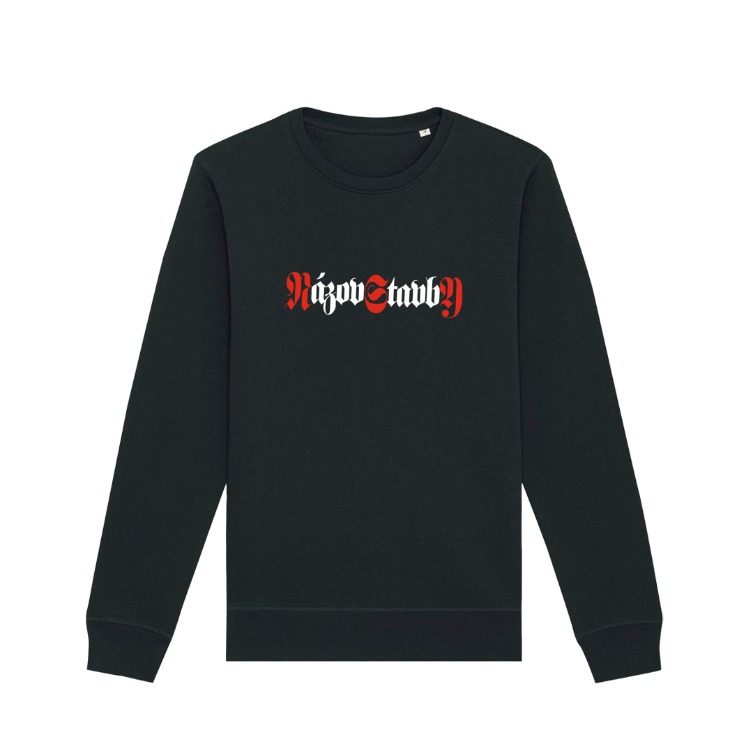 Crewneck Názov Stavby - Názov Stavby, Unisex,Čierna,3XL