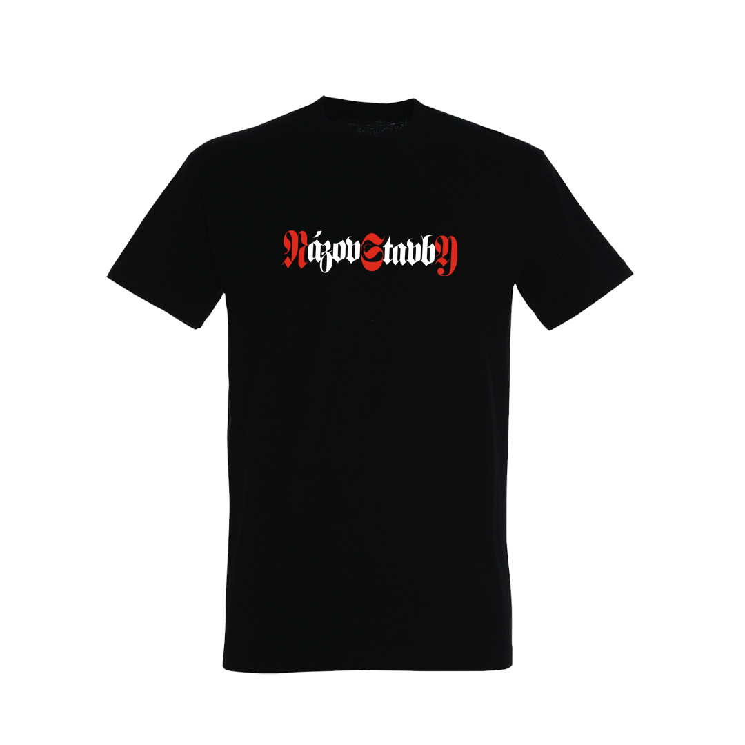 Tričko Názov Stavby - Názov Stavby, unisex,Čierna,XS
