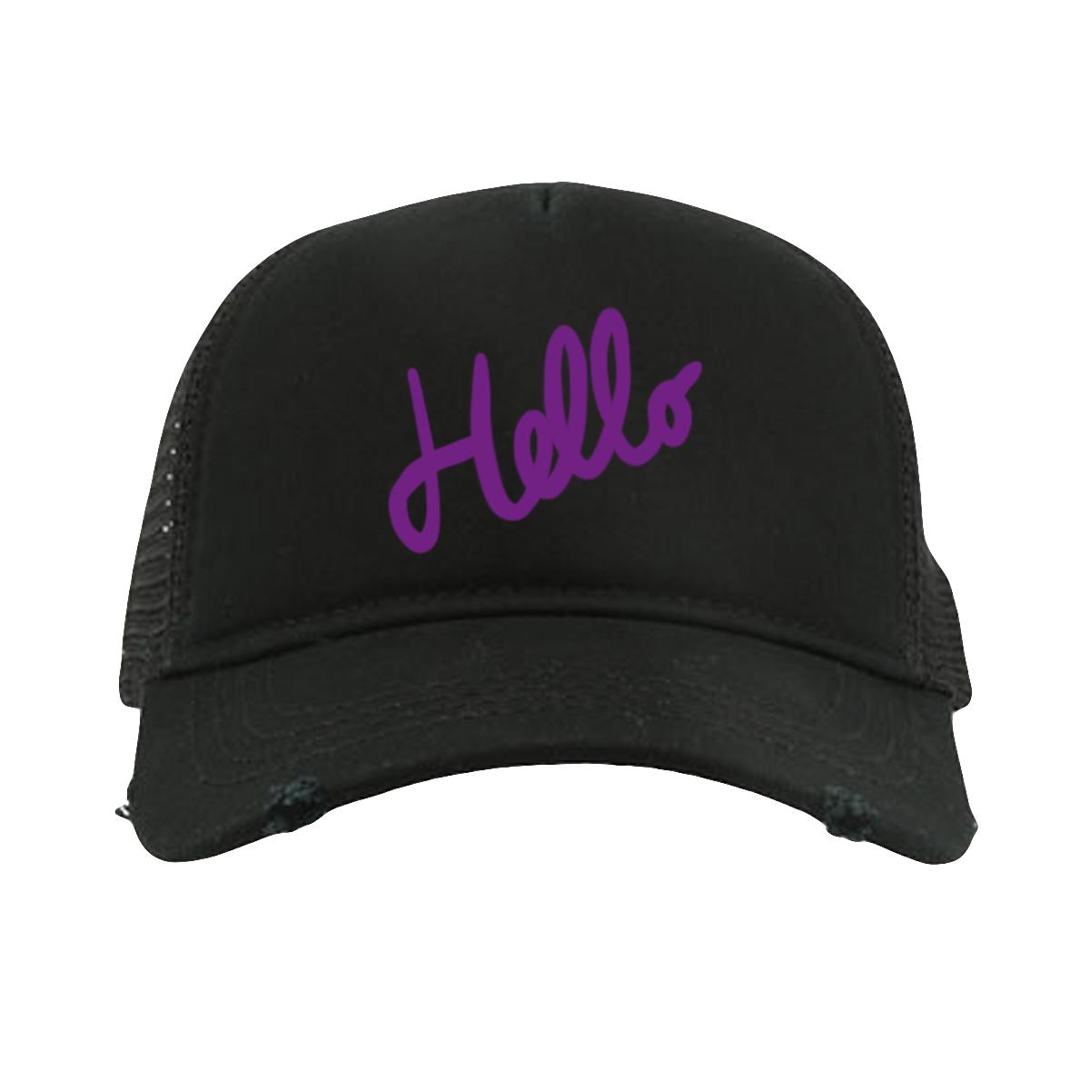 Šiltovka Nerieš - Purple Hello, Unisex,Čierna,Univerzálna
