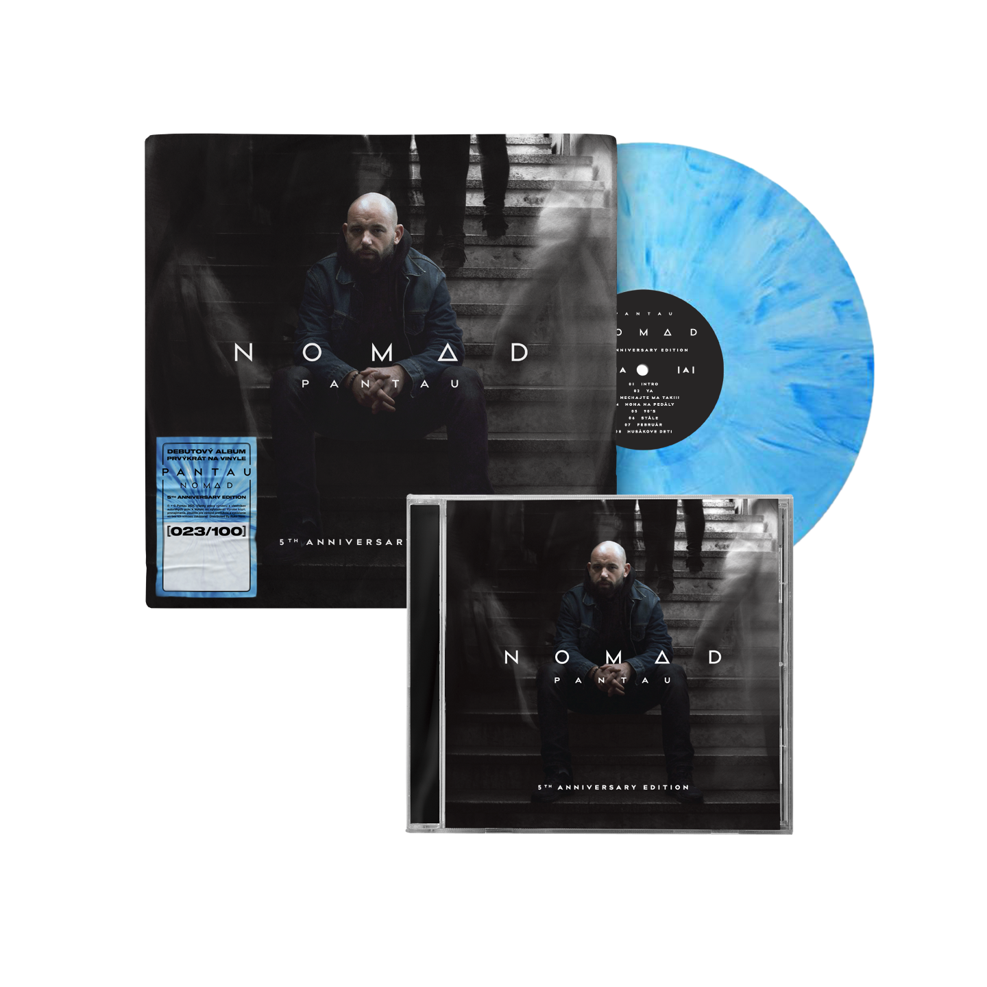 Balík PanTau - Pantau - Nomad (5th Anniversary Edition) (Transparent Blue Marbled Vinyl) + CD Nomad (5th Anniversary Edition)