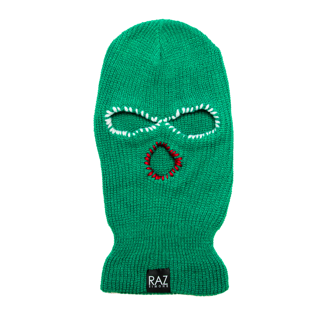 Kukla RAZ SIMONE - Green Christmas Skimask / Beanie