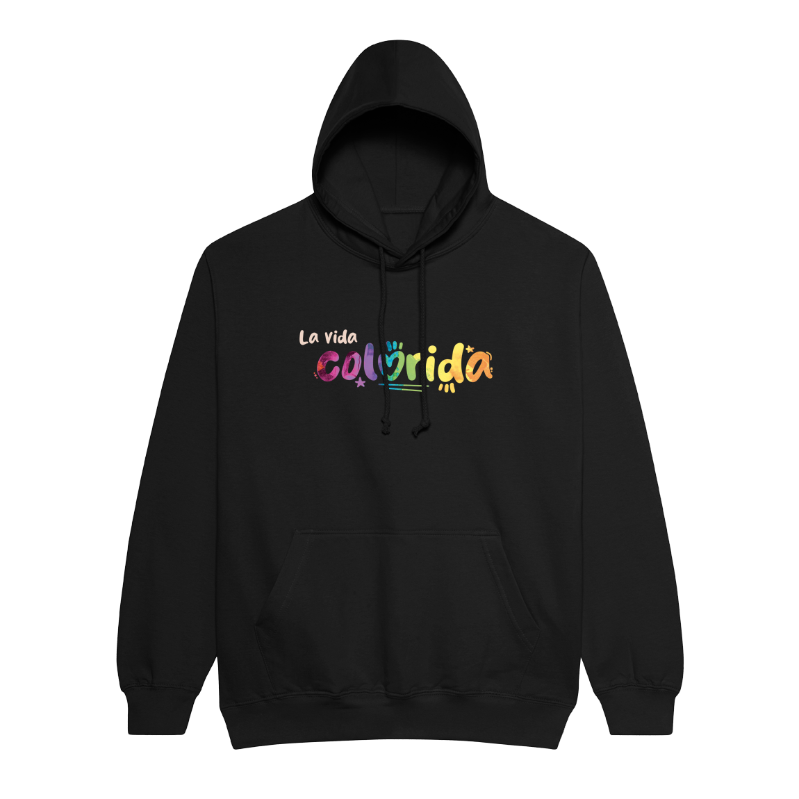 Mikina Sarah C - La vida colorida, unisex,Black,3XL