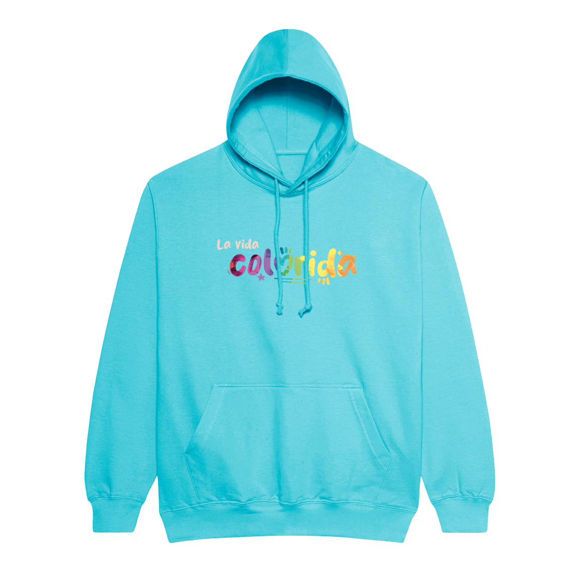 Mikina Sarah C - La vida colorida, unisex,Real Turquoise,3XL