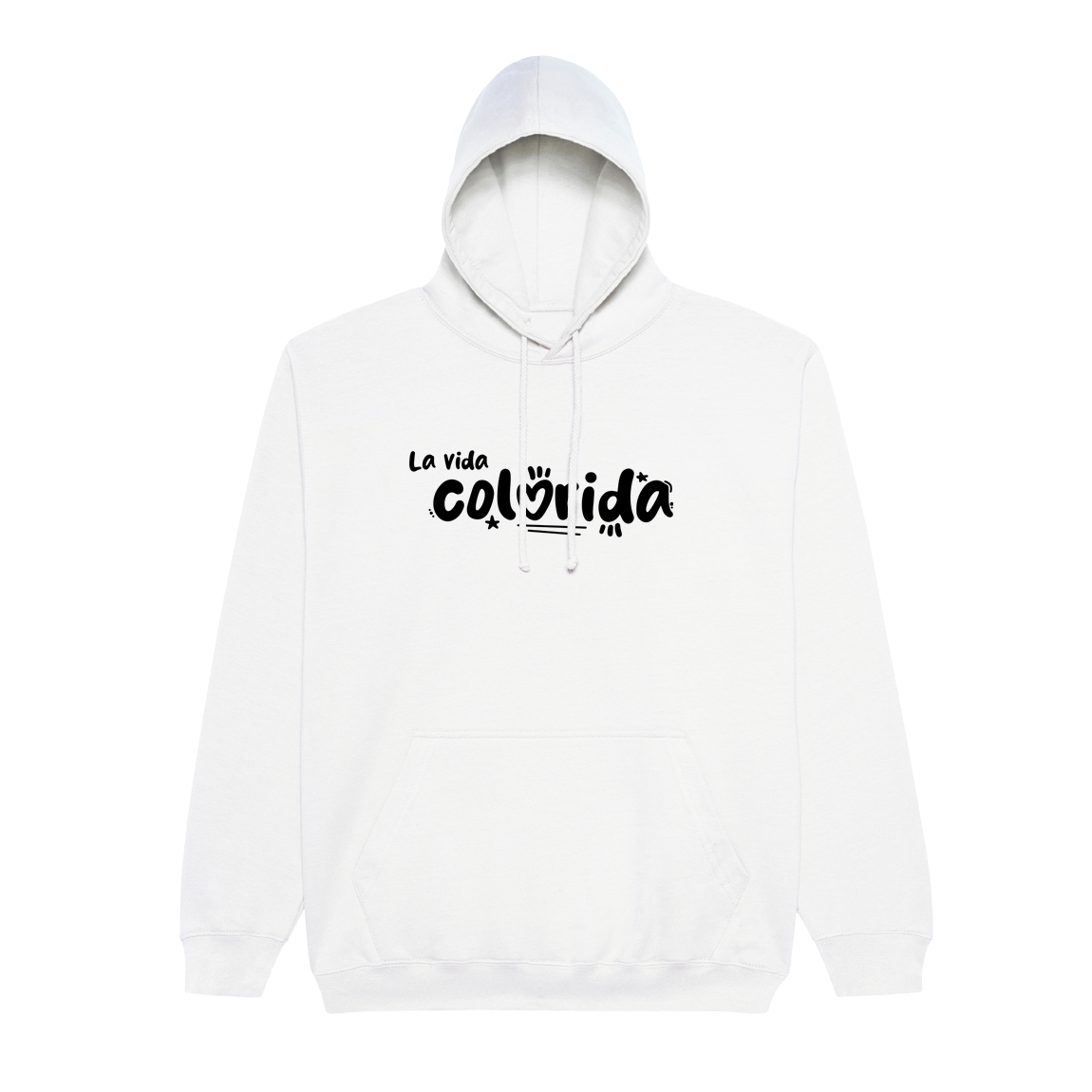 Mikina Sarah C - La vida colorida basic, unisex,Biela,3XL
