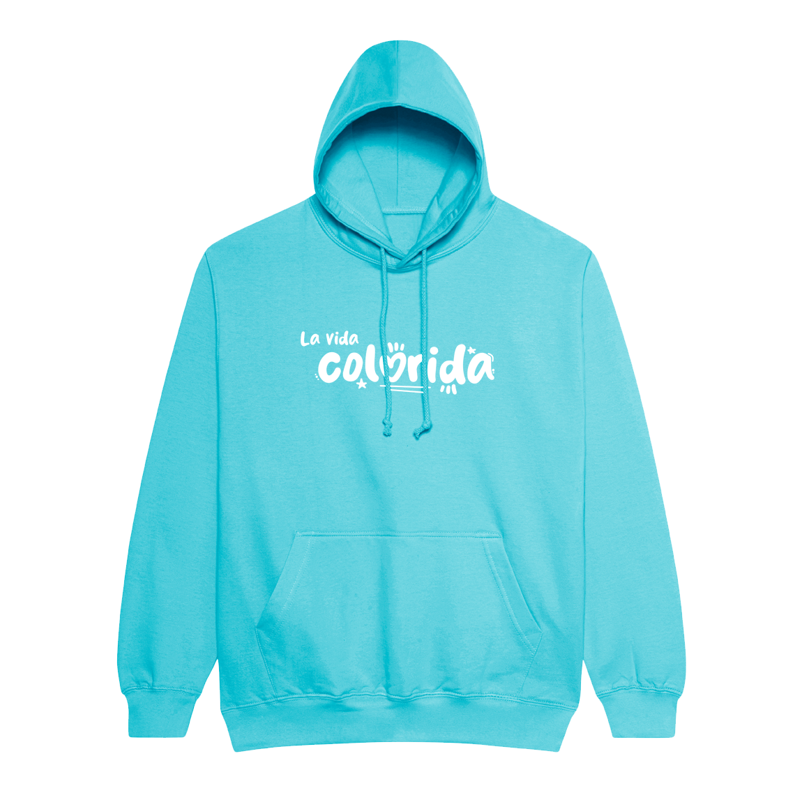 Mikina Sarah C - La vida colorida basic, unisex,Real Turquoise,3XL