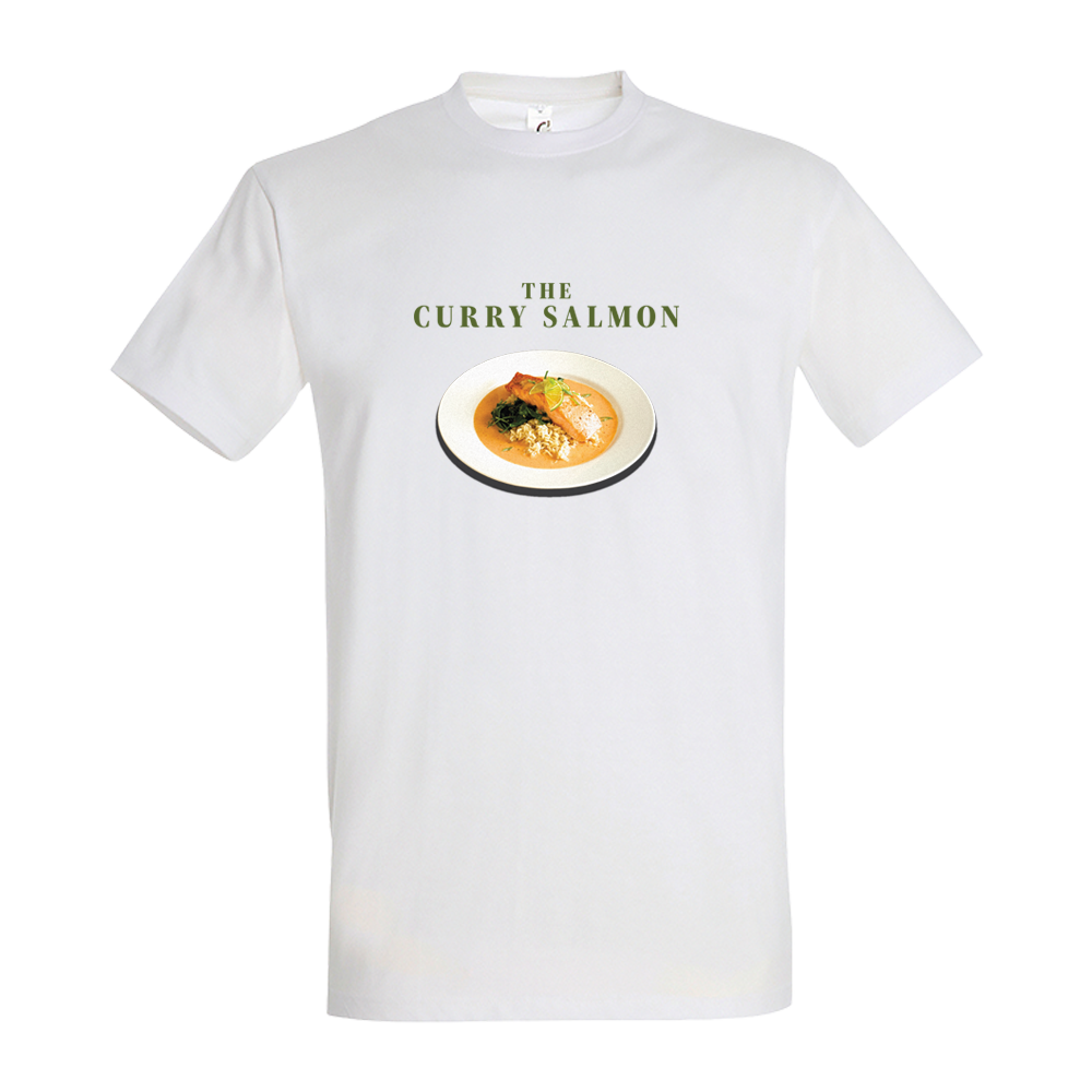 Tričko The Curly Simon - The Curry Salmon, Muž,Biela,XS