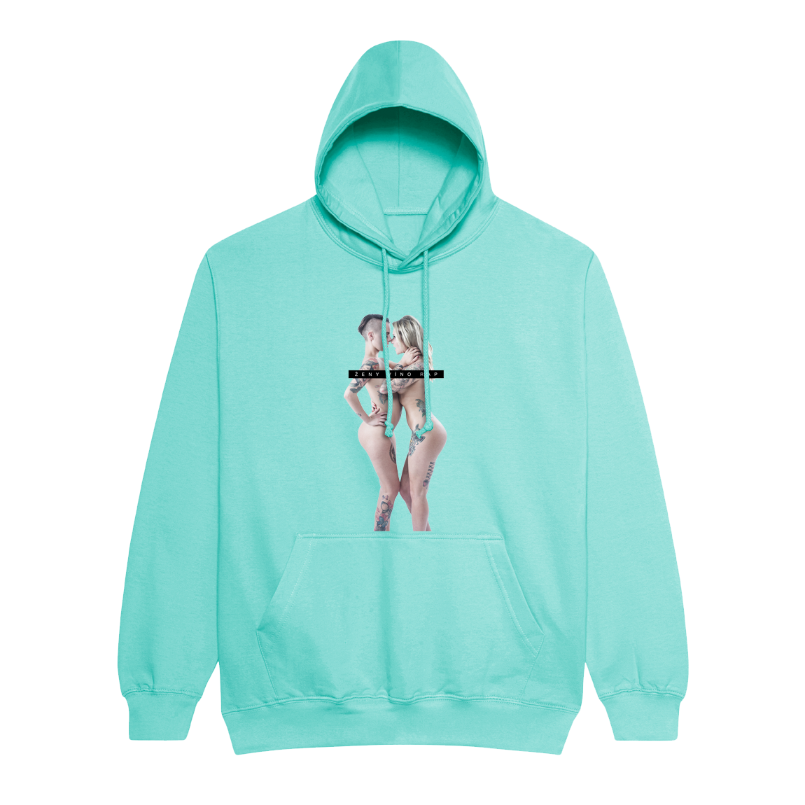 Mikina Zverina - Ženy, víno, rap, Muž,Pepermint,3XL